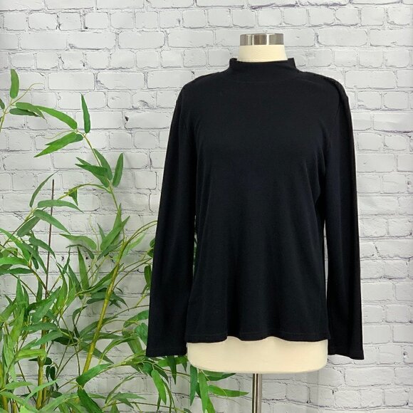 Karen Scott Tops - 🎉Karen Scott Black Long Sleeve Top
